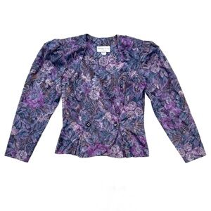 Vintage 80s Nah Nah Collections Dramatic Mutton Sleeve Sweetheart Neck Jacket